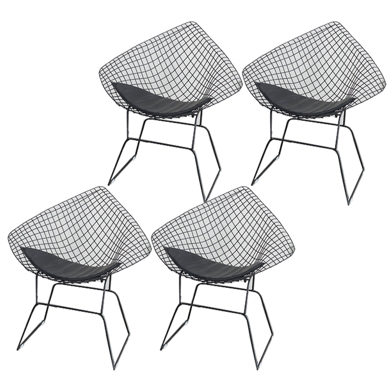 Glam -stijl eetkamerstoelen keuken eetwarmeloze stoelen met metalen benen