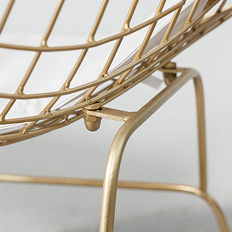 Glam -stijl eetkamerstoelen keuken eetwarmeloze stoelen met metalen benen