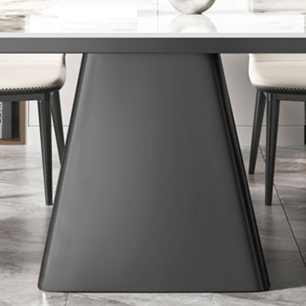 1/4/5/7 Pieces Dining Set Modern Sintered Stone Dining Table and Leather Chairs Dining Set