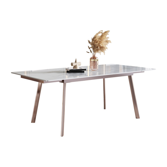 Glam 1/4/5/7 Pieces Dining Set Sintered Stone Dining Table Set with Leather Chairs