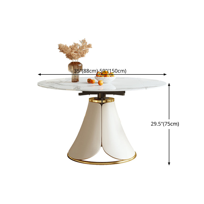 1/4/5/7 Pieces Nordic Dining Set Sintered Stone Dining set with Leather Chairs