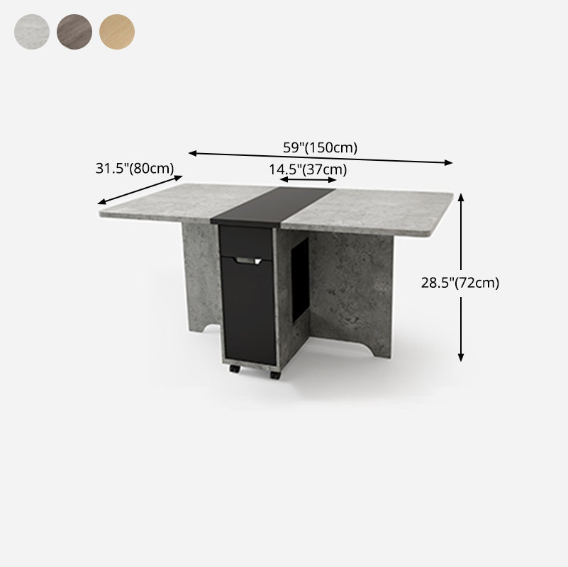 1/2/3/5/7 Pcs Wood Modern Dining Room Set with Foldable Table Dinette Set