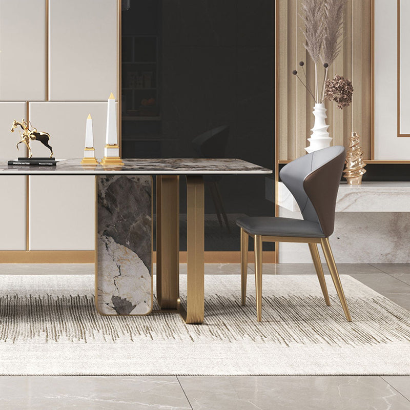 Luxury 1/2/3/5/6/7/8/9 Pieces Dining Set with Stone Dining Table and Chairs Dinette Set