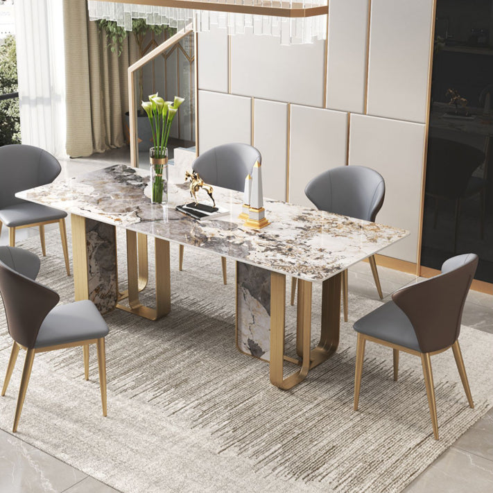 Luxury 1/2/3/5/6/7/8/9 Pieces Dining Set with Stone Dining Table and Chairs Dinette Set