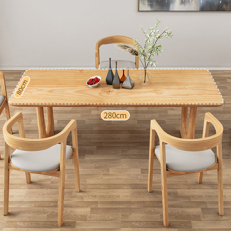 Modern 1/2/4/5/6/7 Pieces Dining Set Rectangle Dining Table Set with Wood Chairs
