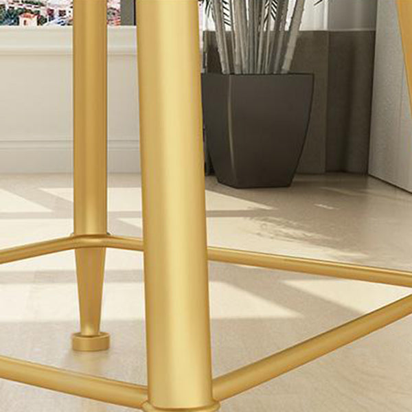 1/3/4/5 Pcs Metal Modern Dining Room Set with Marble Table and Metal Base Dinette Set