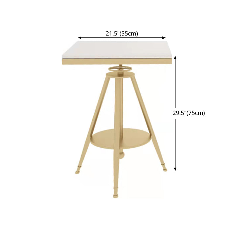 1/3/4/5 Pcs Metal Modern Dining Room Set with Marble Table and Metal Base Dinette Set