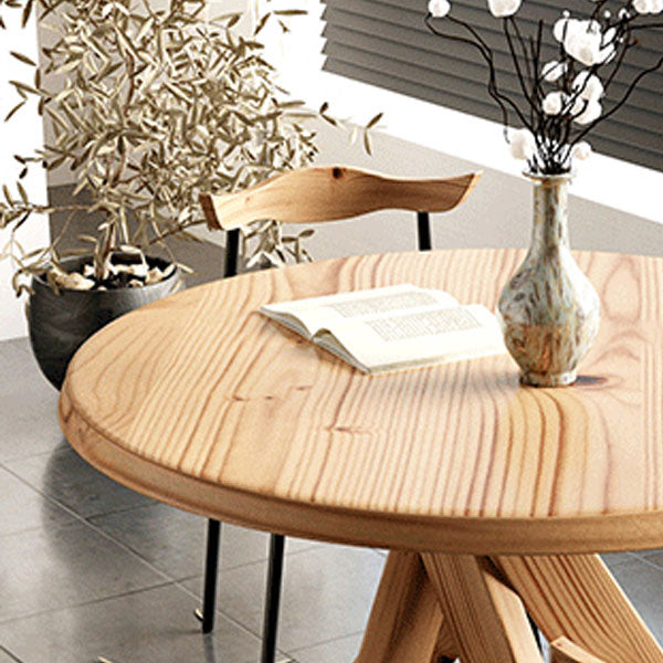 1/2/5 Pcs Wood Modern Dining Room Set with Round Table and Metal Chairs Dinette Set