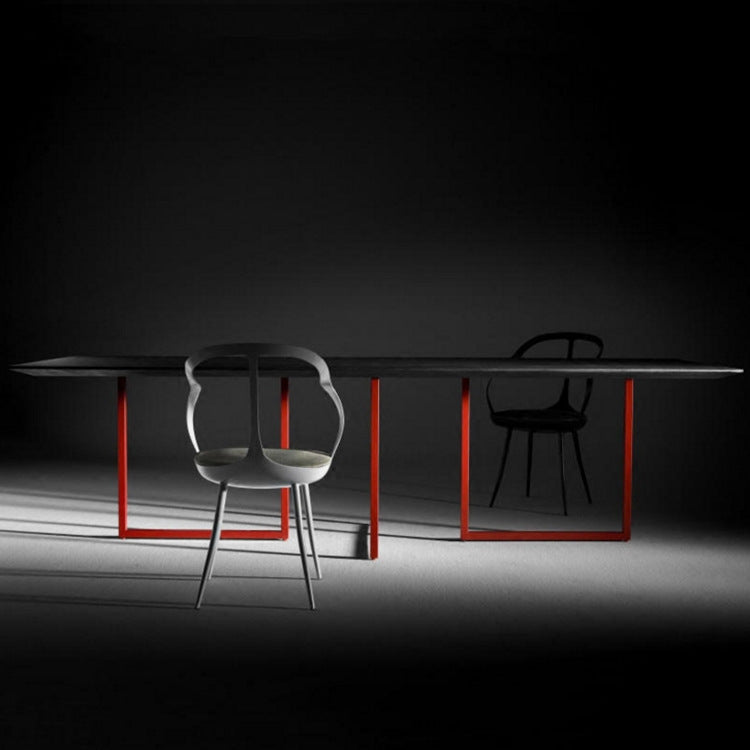 Mesa de comedor de madera sólida Mesa fija industrial para comedor
