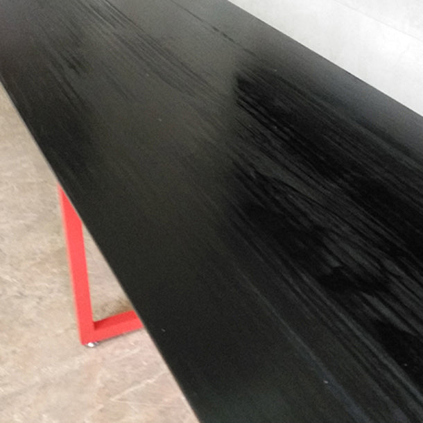 Mesa de comedor de madera sólida Mesa fija industrial para comedor