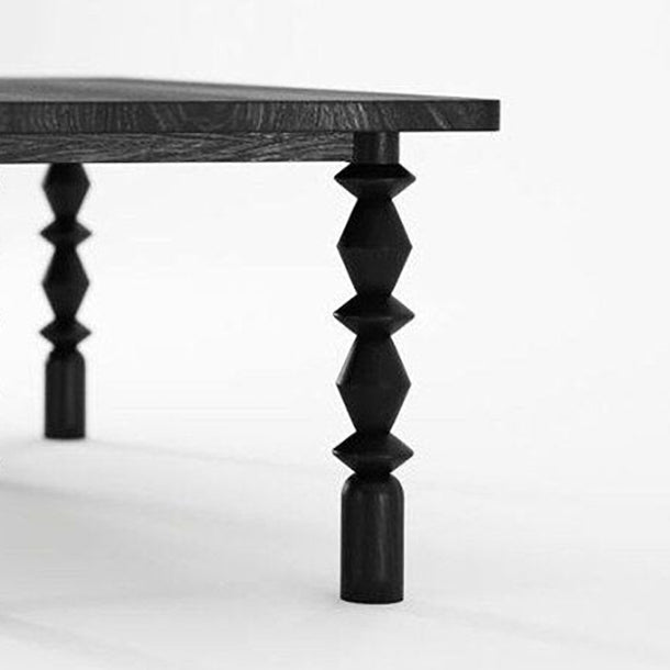 Mesa de comedor informal rectángulo Mesa fija de madera maciza para restaurante