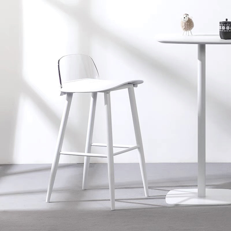 Scandinavian Style Bar-stool with Square Seat Counter Stool for Restaurant Bar