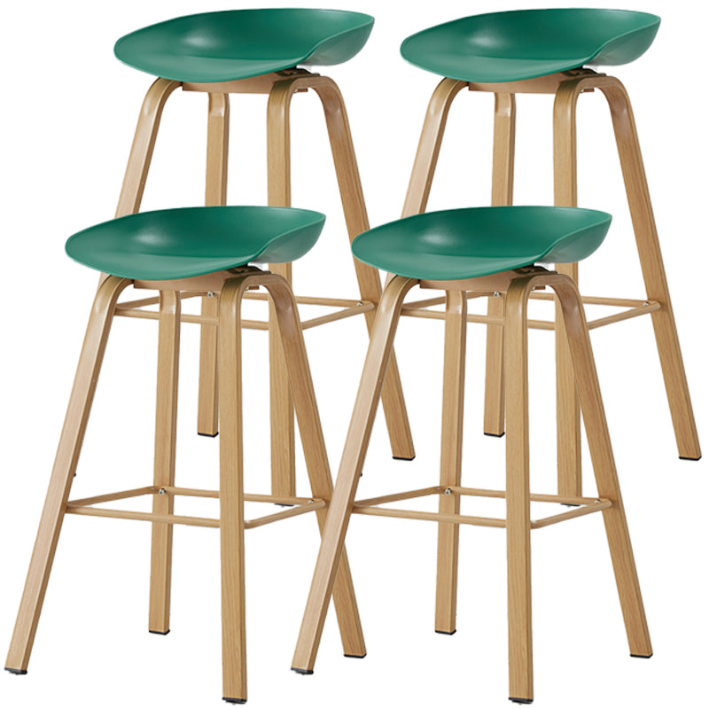 Scandinavian Style Bar-stool with Metal Legs Counter Stool for Kitchen Bar