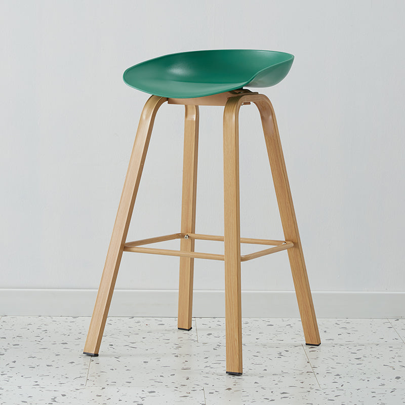 Scandinavian Style Bar-stool with Metal Legs Counter Stool for Kitchen Bar