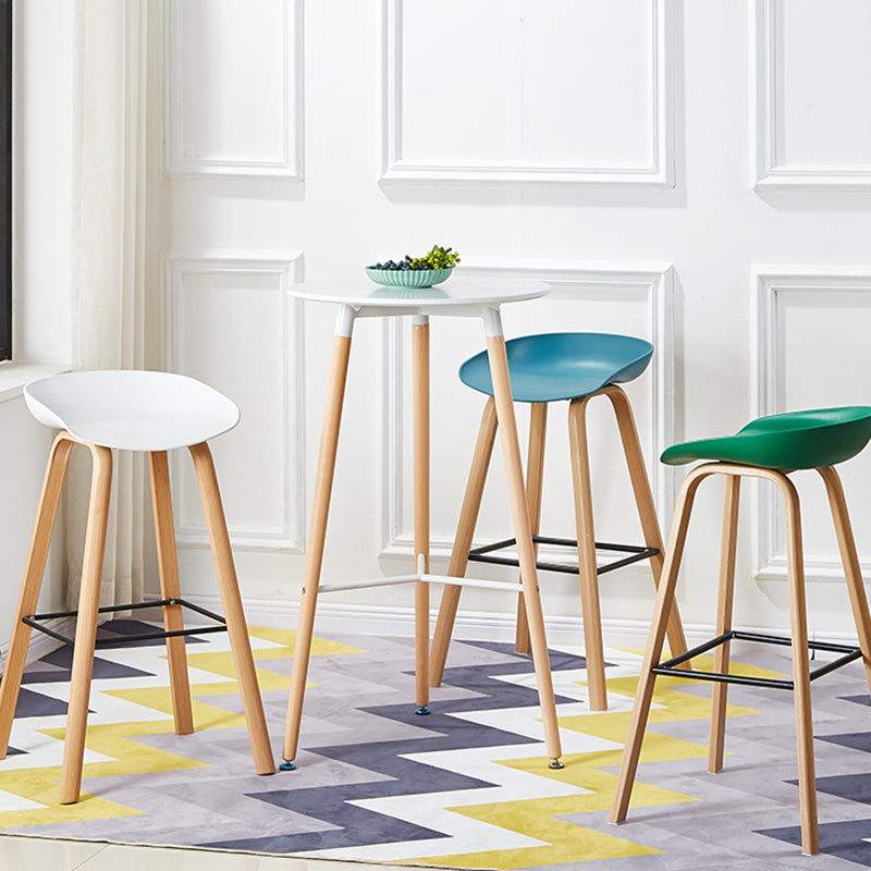Scandinavian Style Bar-stool with Metal Legs Counter Stool for Kitchen Bar