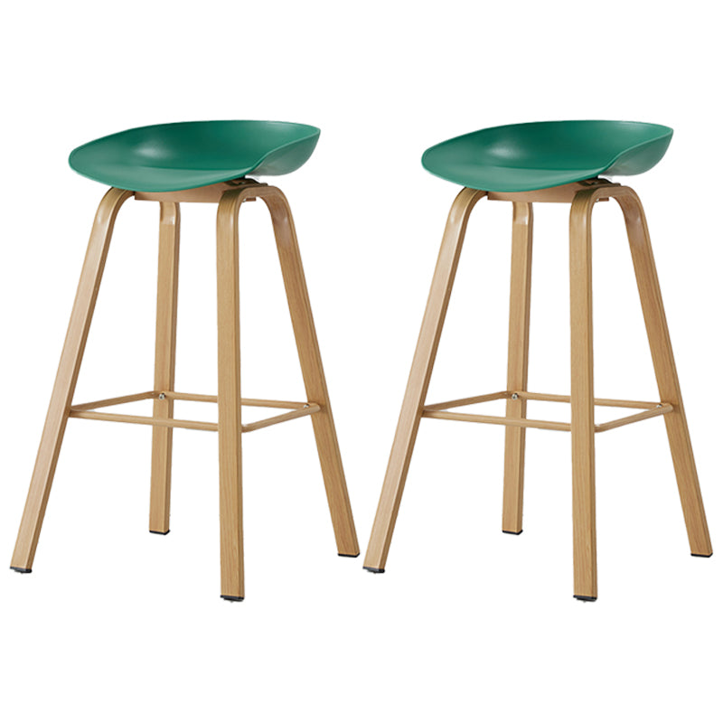 Scandinavian Style Bar-stool with Metal Legs Counter Stool for Kitchen Bar