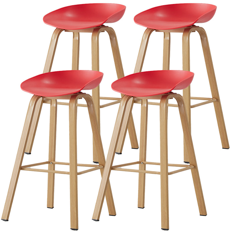 Scandinavian Style Bar-stool with Metal Legs Counter Stool for Kitchen Bar