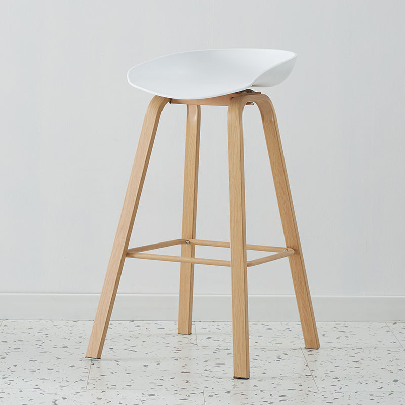 Scandinavian Style Bar-stool with Metal Legs Counter Stool for Kitchen Bar