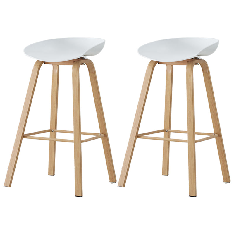 Scandinavian Style Bar-stool with Metal Legs Counter Stool for Kitchen Bar