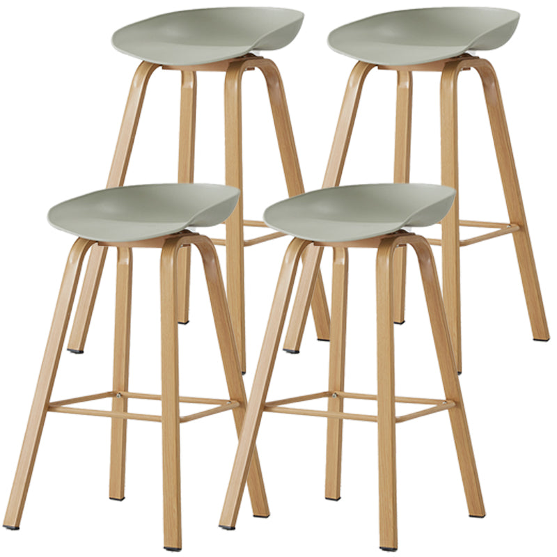 Scandinavian Style Bar-stool with Metal Legs Counter Stool for Kitchen Bar