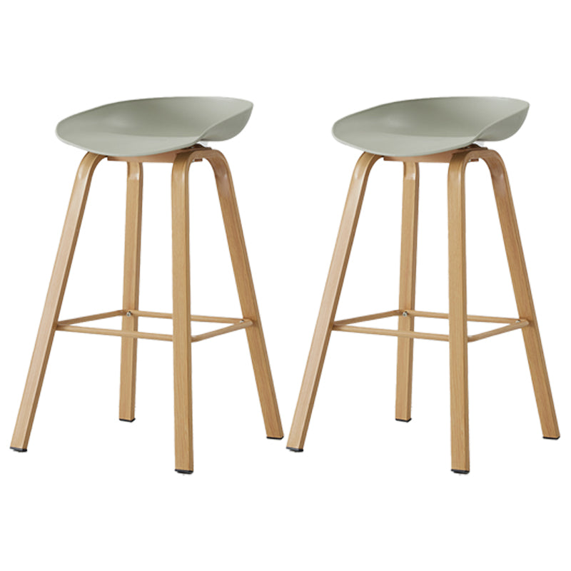 Scandinavian Style Bar-stool with Metal Legs Counter Stool for Kitchen Bar