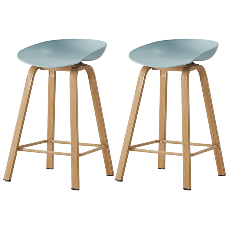 Scandinavian Style Bar-stool with Metal Legs Counter Stool for Kitchen Bar