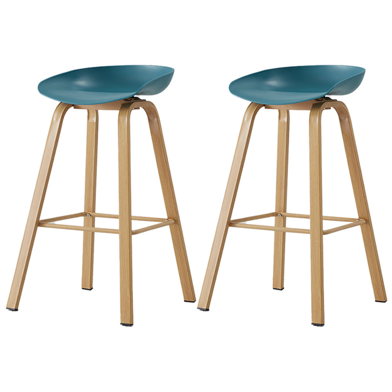 Scandinavian Style Bar-stool with Metal Legs Counter Stool for Kitchen Bar