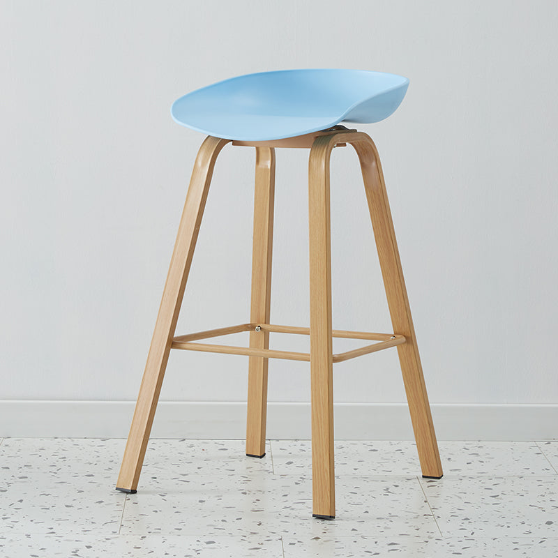 Scandinavian Style Bar-stool with Metal Legs Counter Stool for Kitchen Bar