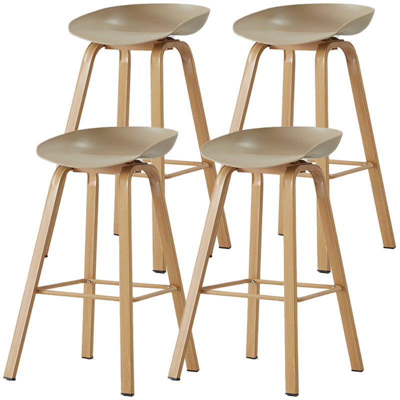 Scandinavian Style Bar-stool with Metal Legs Counter Stool for Kitchen Bar