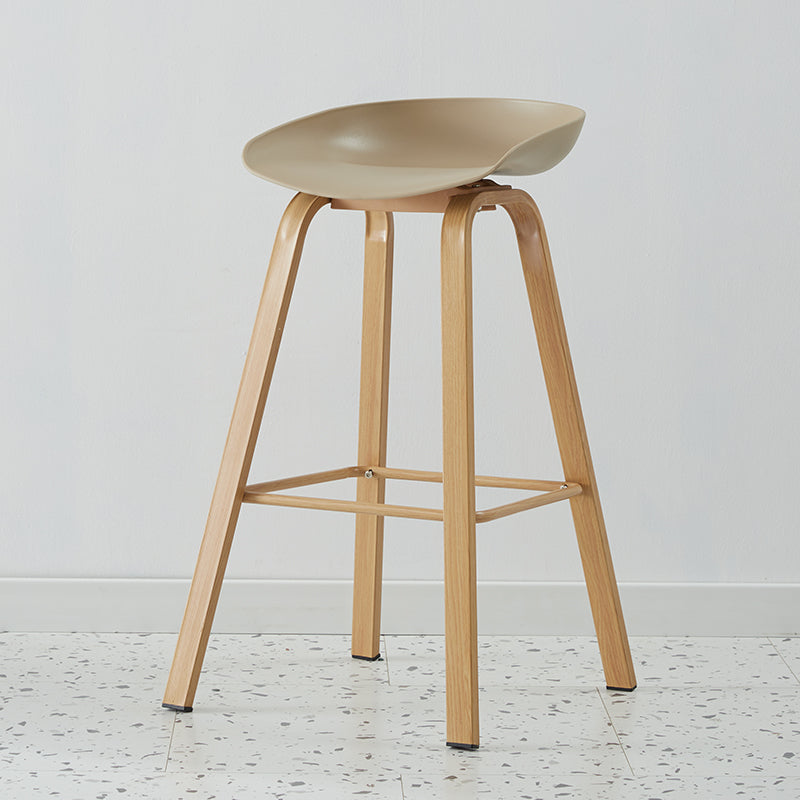 Scandinavian Style Bar-stool with Metal Legs Counter Stool for Kitchen Bar