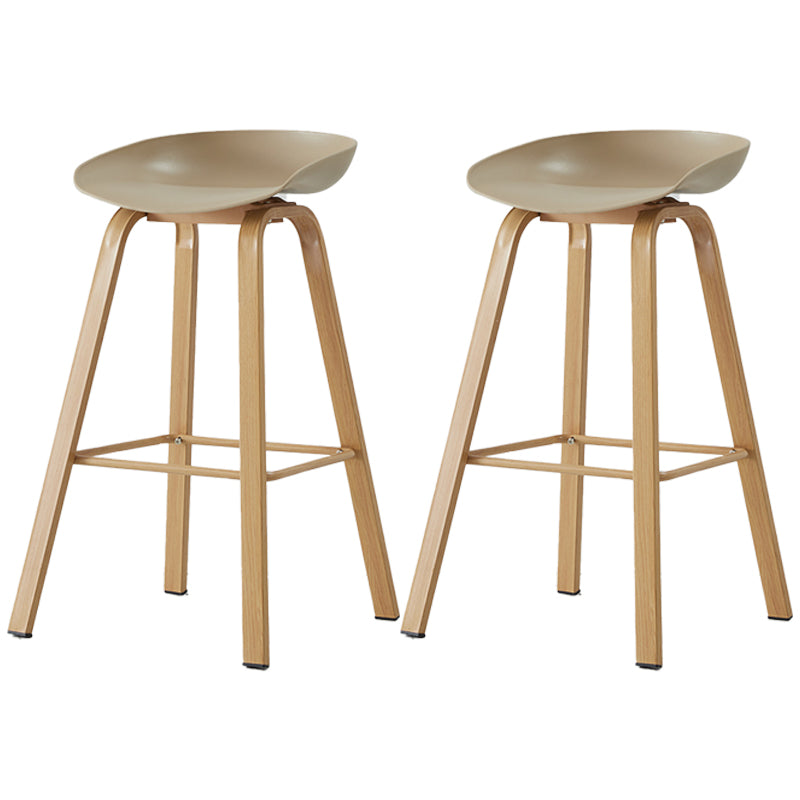 Scandinavian Style Bar-stool with Metal Legs Counter Stool for Kitchen Bar