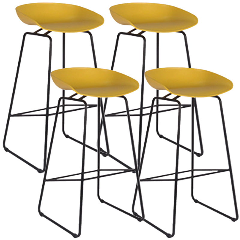 Scandinavian Style Bar-stool with Bucket Seat Counter Stool for Kitchen Bar