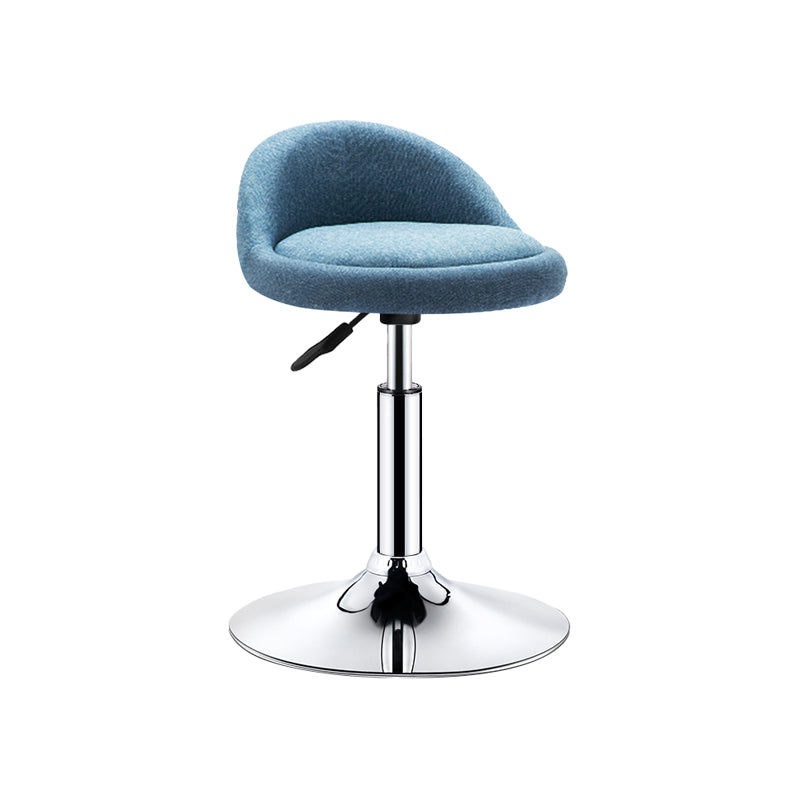 Modern Armless Backrest Counter Stool Steel Bedroom Bar Stool with Cushion