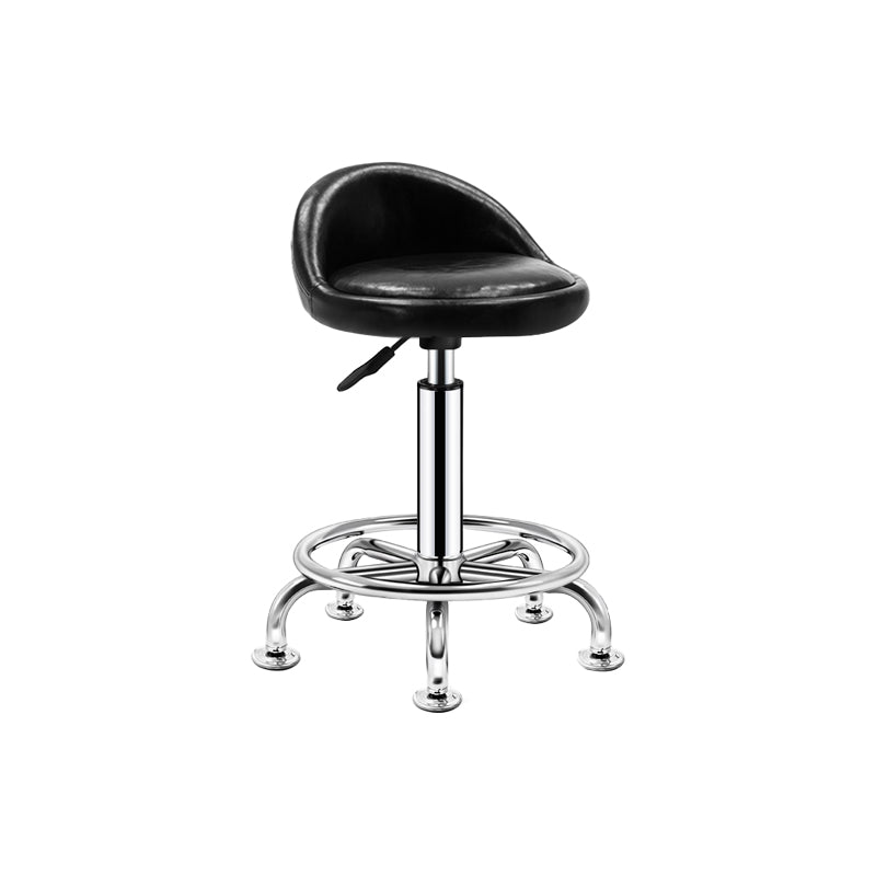 Modern Armless Backrest Counter Stool Steel Bedroom Bar Stool with Cushion