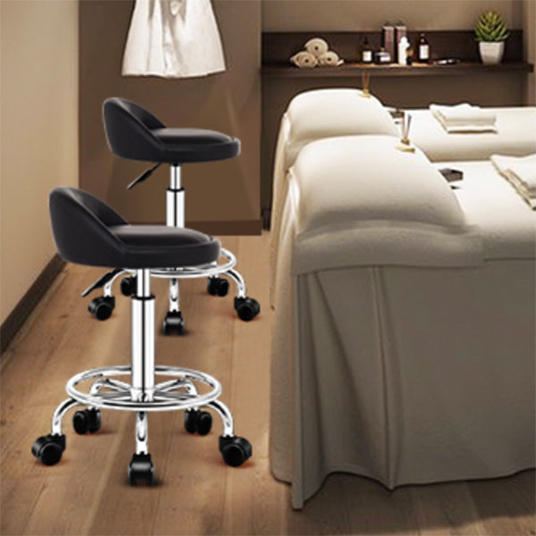 Modern Armless Backrest Counter Stool Steel Bedroom Bar Stool with Cushion