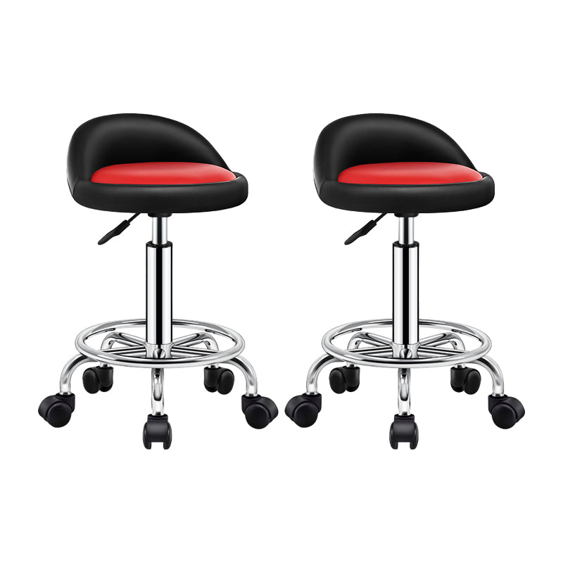 Modern Armless Backrest Counter Stool Steel Bedroom Bar Stool with Cushion
