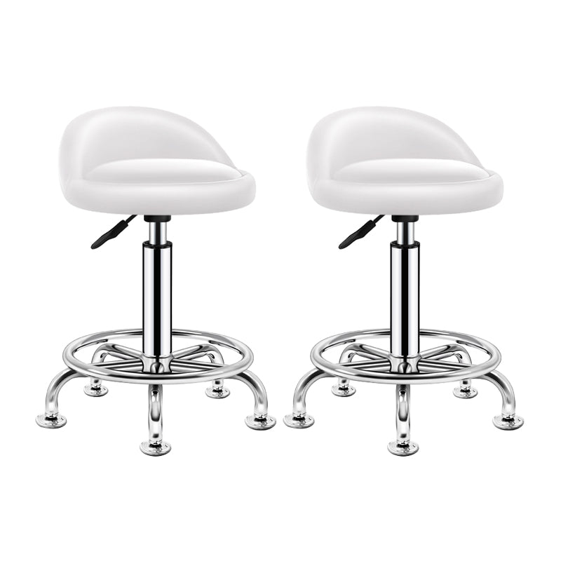 Modern Armless Backrest Counter Stool Steel Bedroom Bar Stool with Cushion