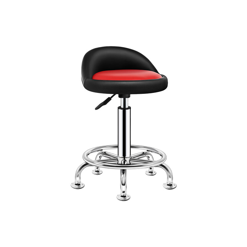 Modern Armless Backrest Counter Stool Steel Bedroom Bar Stool with Cushion