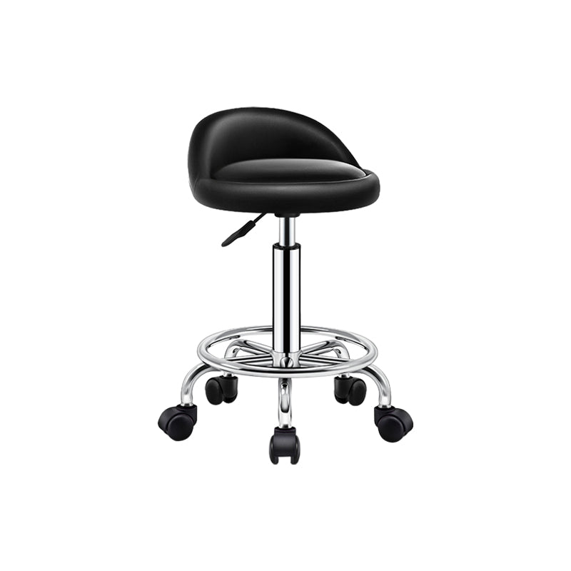 Modern Armless Backrest Counter Stool Steel Bedroom Bar Stool with Cushion