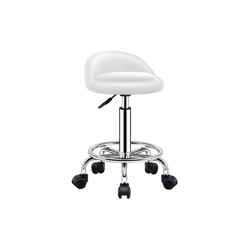 Modern Armless Backrest Counter Stool Steel Bedroom Bar Stool with Cushion