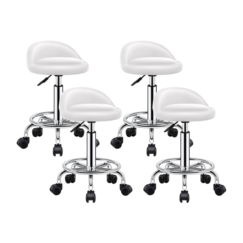Modern Armless Backrest Counter Stool Steel Bedroom Bar Stool with Cushion