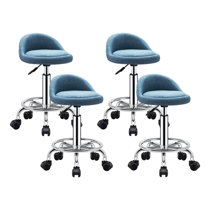 Modern Armless Backrest Counter Stool Steel Bedroom Bar Stool with Cushion