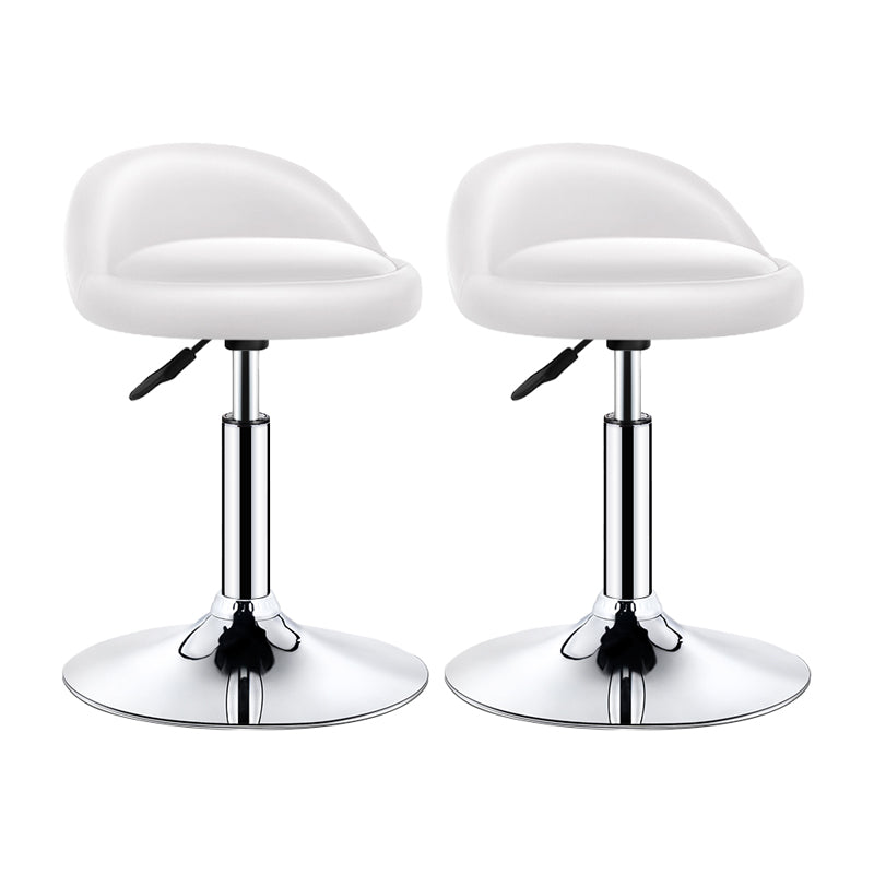 Modern Armless Backrest Counter Stool Steel Bedroom Bar Stool with Cushion