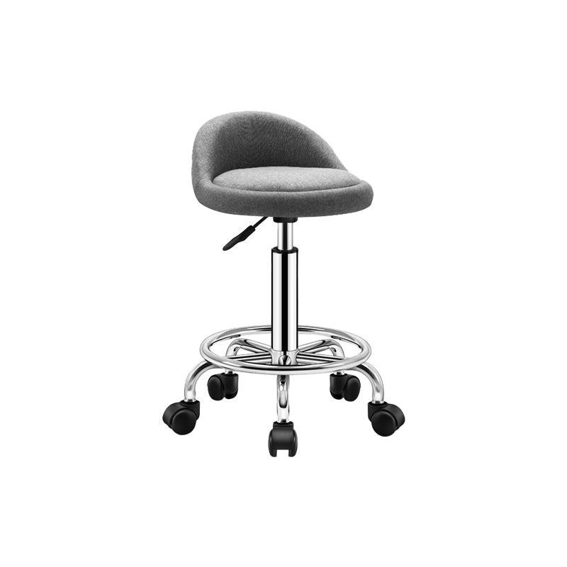 Modern Armless Backrest Counter Stool Steel Bedroom Bar Stool with Cushion