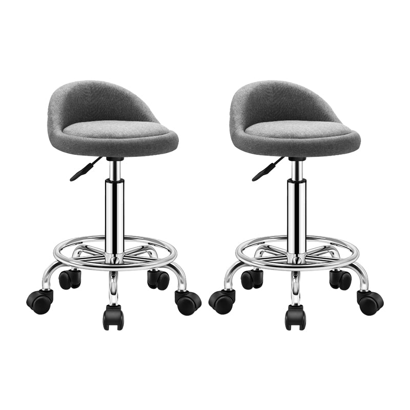 Modern Armless Backrest Counter Stool Steel Bedroom Bar Stool with Cushion