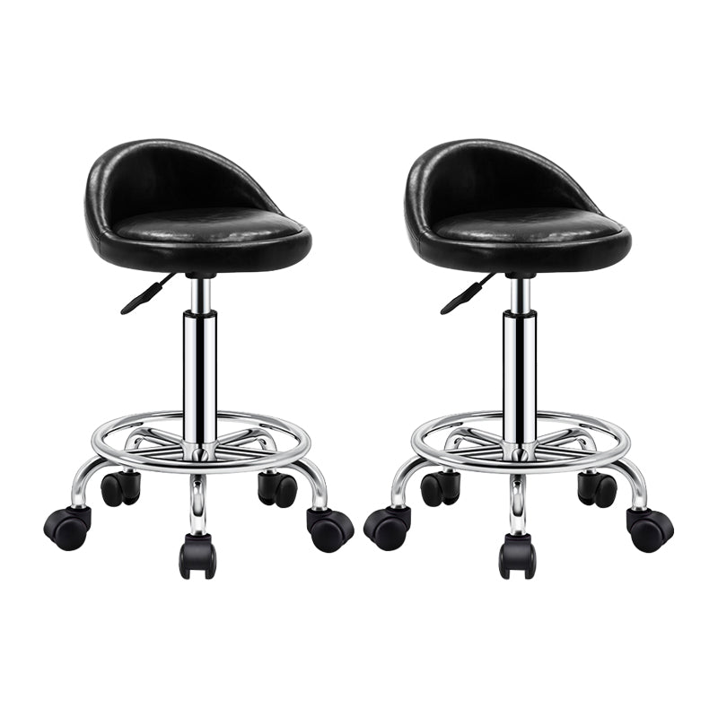 Modern Armless Backrest Counter Stool Steel Bedroom Bar Stool with Cushion