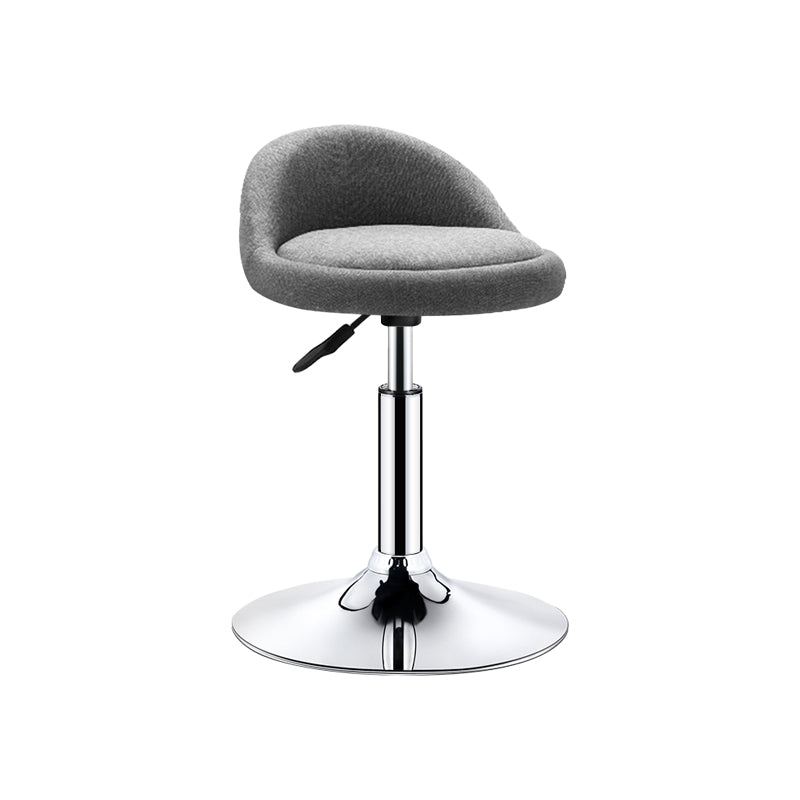 Modern Armless Backrest Counter Stool Steel Bedroom Bar Stool with Cushion