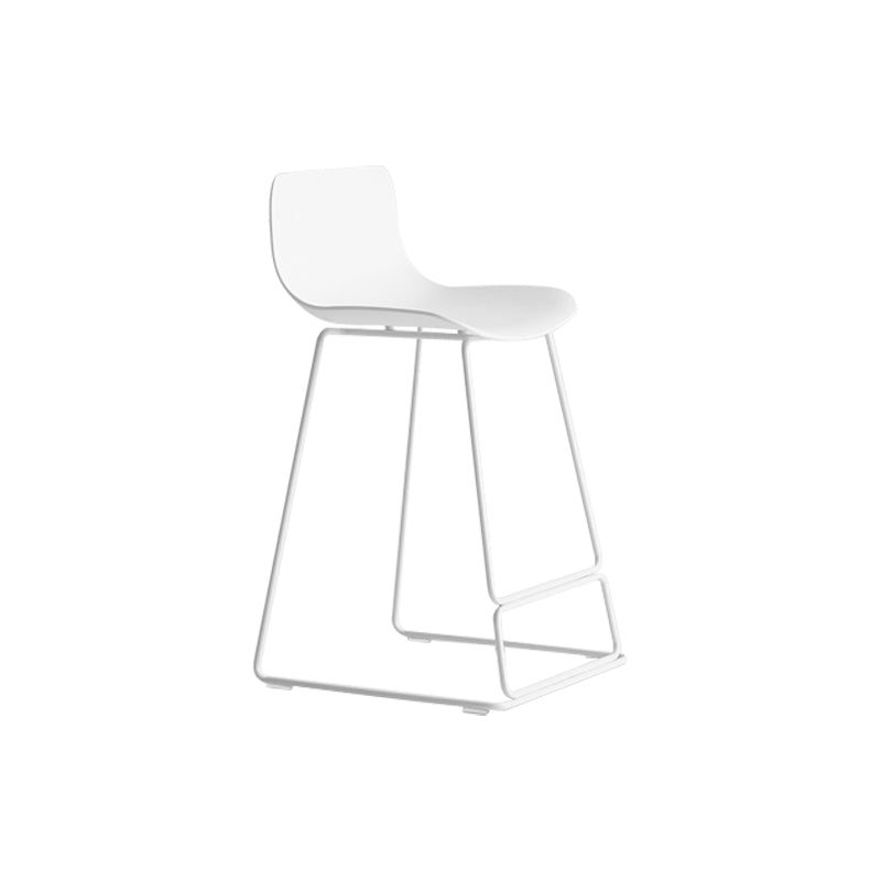 Modern Metal Plastic Bar Stools Indoor Barstool with Iron Legs and Low Back