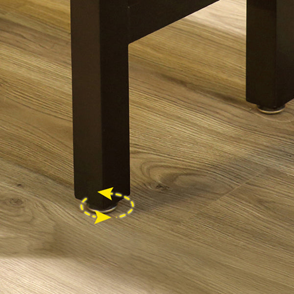 Brown Wood Top Counter Table Metal Black Legs Industrial Bar Table for Restaurant