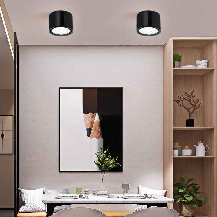 Cylindrical Shape Ceiling Lamp Modern Simple Style Aluminium 1 Light Flush Mount for Aisle